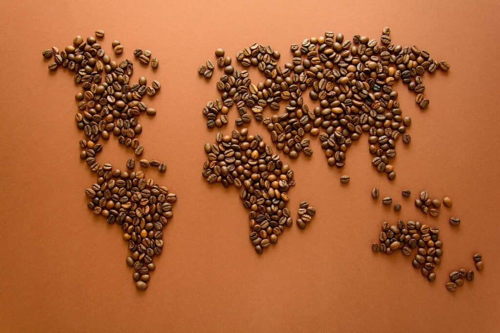 Where are the world's coffee regions?